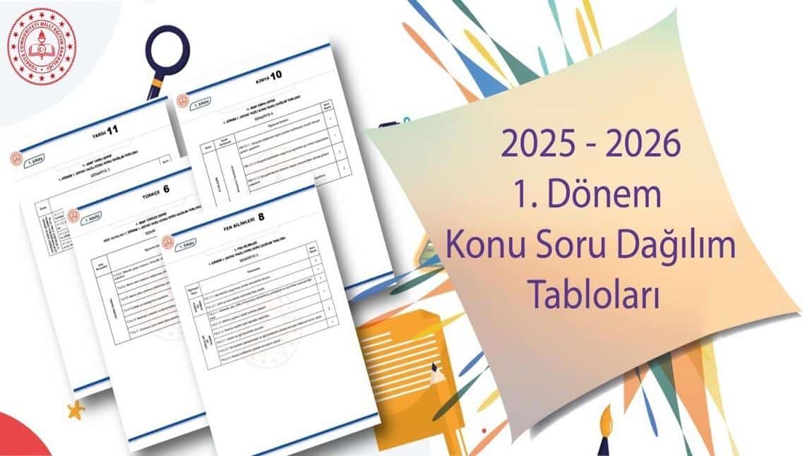 BİRİNCİ DÖNEM ORTAK YAZILI SINAVLARA YÖNELİK 